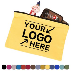 Canvas Storage Pen Pouch - Multipurpose Zipper Organization