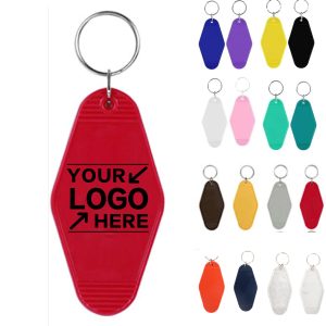 Retro Motel Style Keychain With Custom Business Logo Design