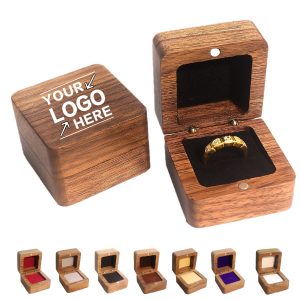 Elegant Wooden Ring Box for Engagement & Wedding Proposal